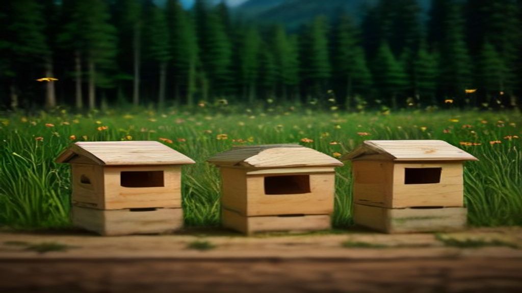 山の中に置かれた巣箱